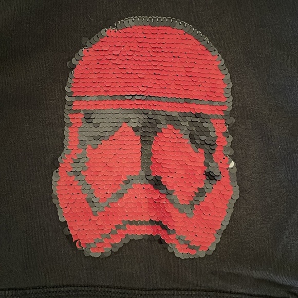GAP Kids Star Wars Sequin Hoodie SZ XS 4-5 - Picture 2 of 5